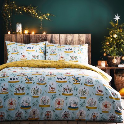 Twelve Days of Christmas Cotton Blend Duvet & Pillowcase Set SO'HOME