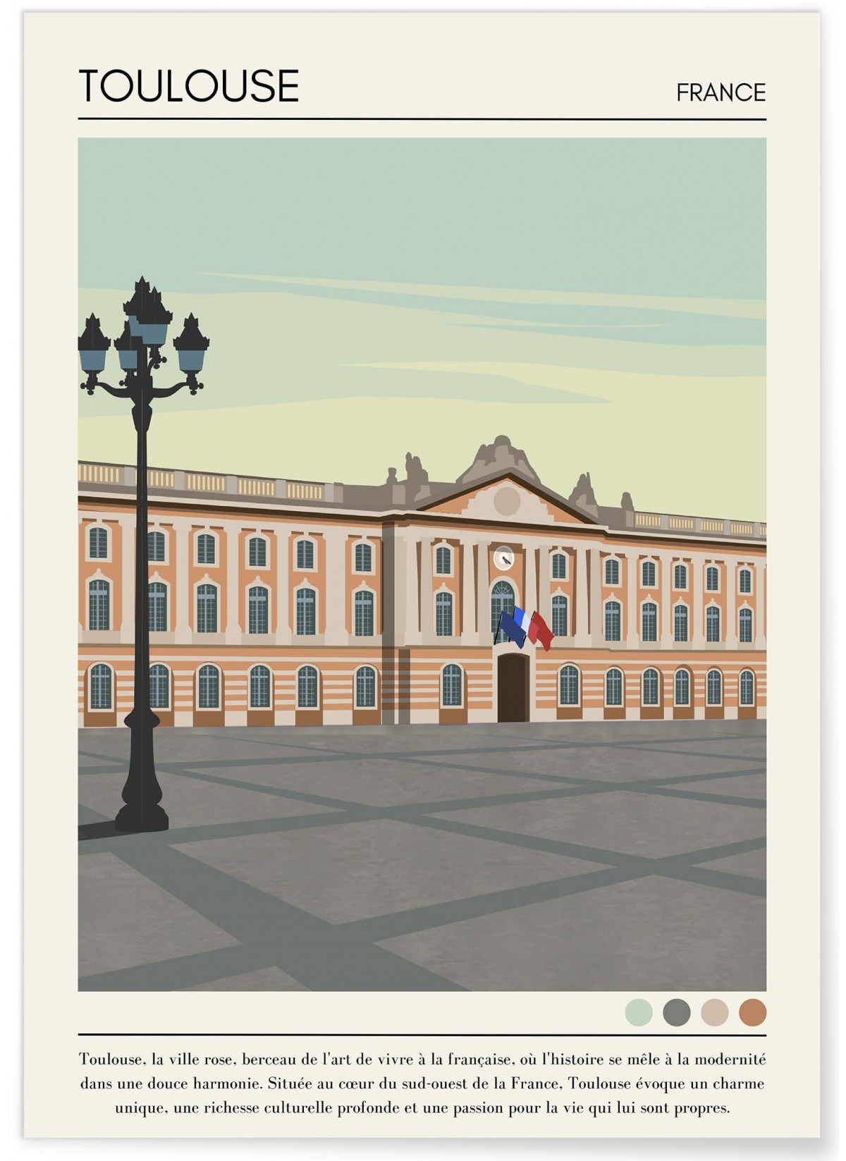 Affiche ville Toulouse Vintage, L'AFFICHERIE