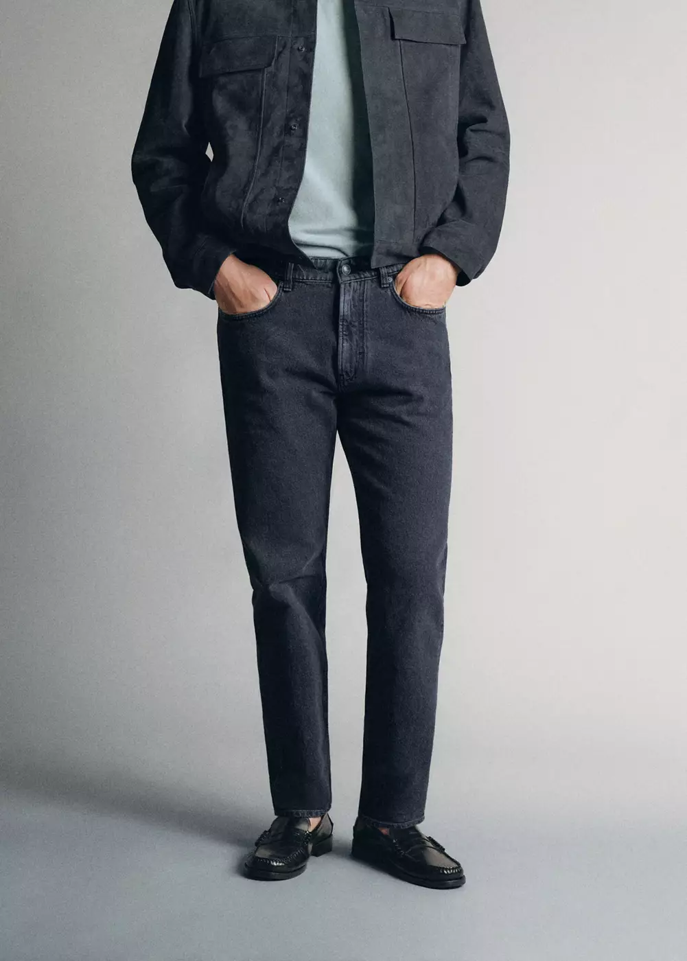 Jean en tissu Candiani, coupe regular, fabriqué en Italie, MANGO MAN