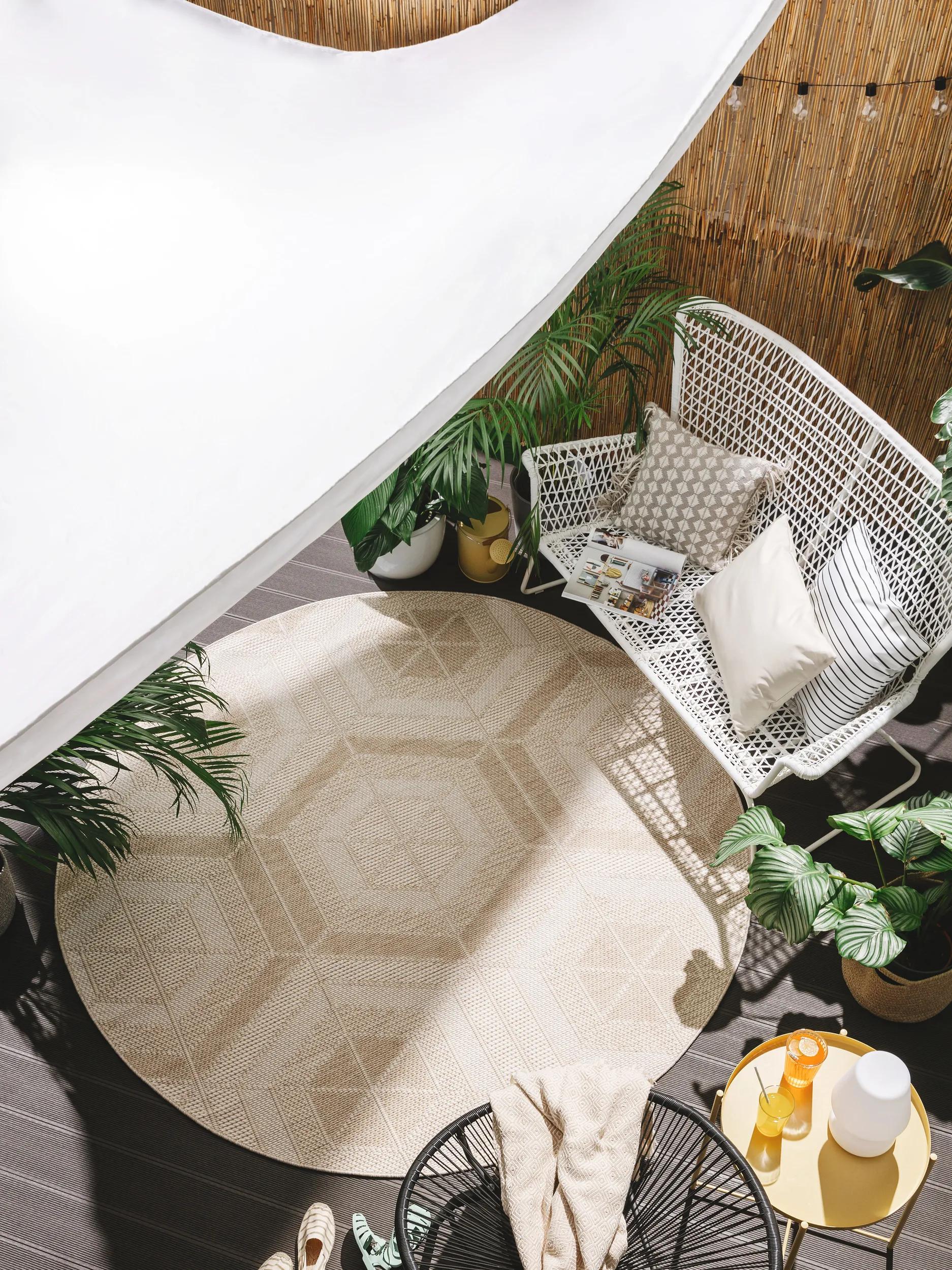 Tapis rond d'extérieur & intérieur BRONCO, BENUTA