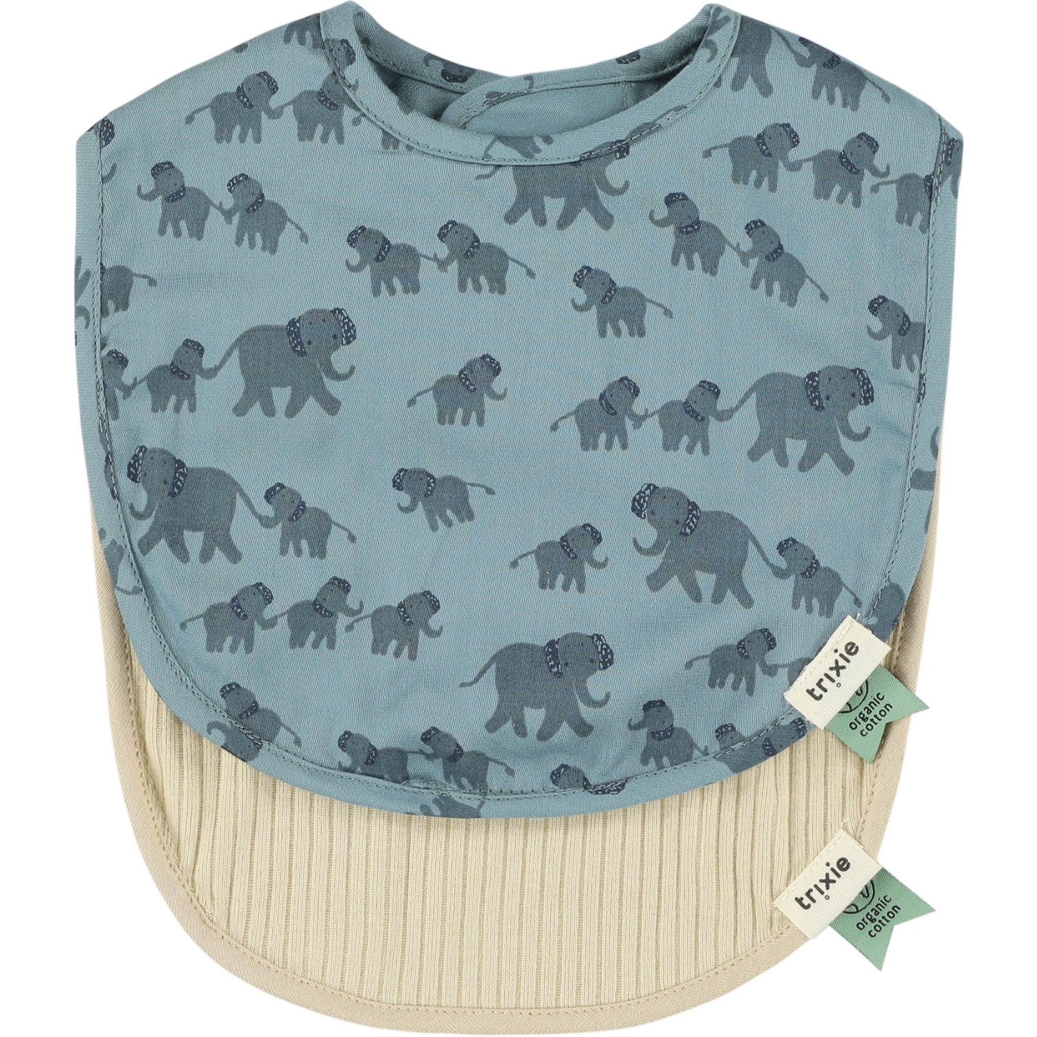 Lot de 2 bavoirs de naissance, TRIXIE