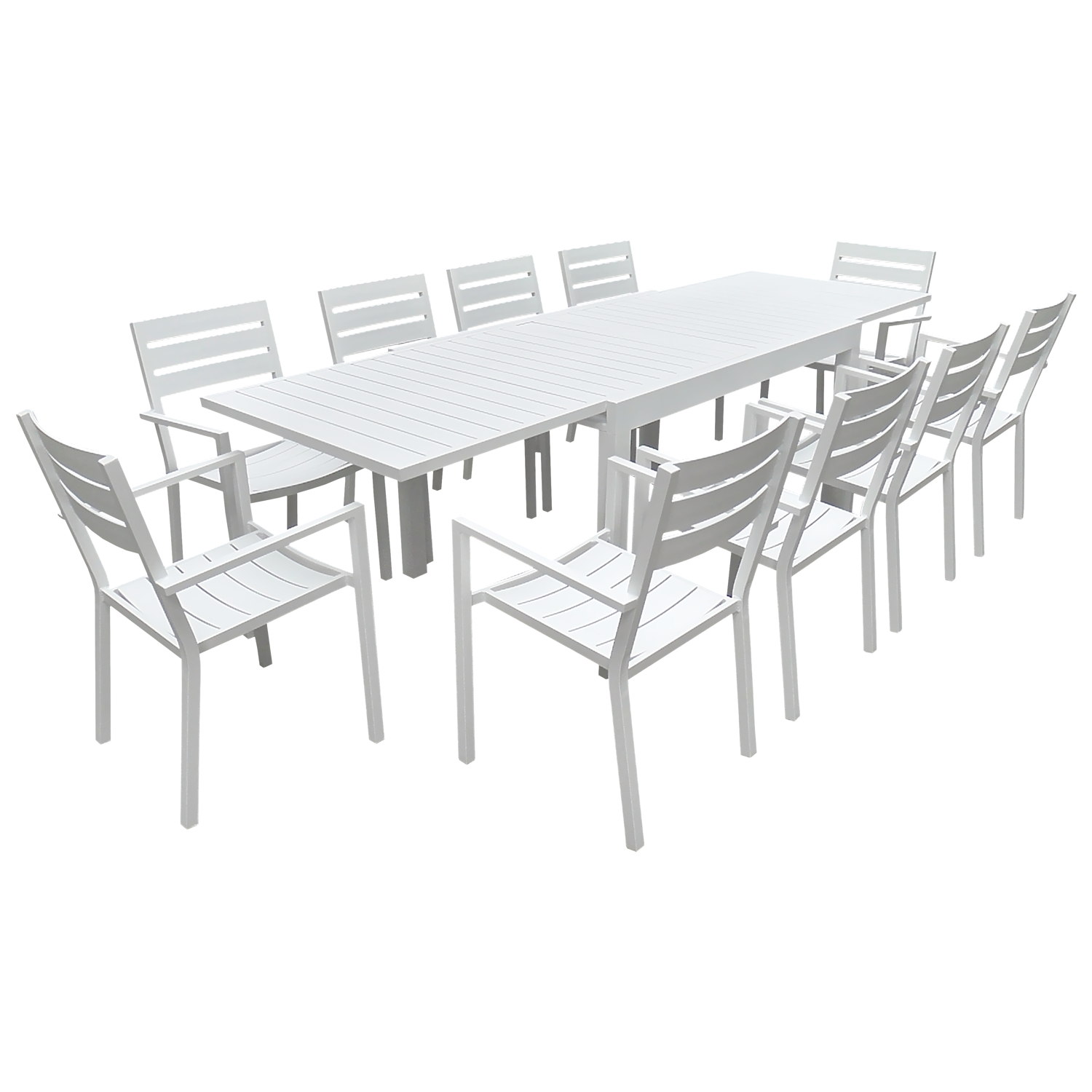 Salon de jardin, extensible, 10 pl, VENEZIA, HAPPY GARDEN
