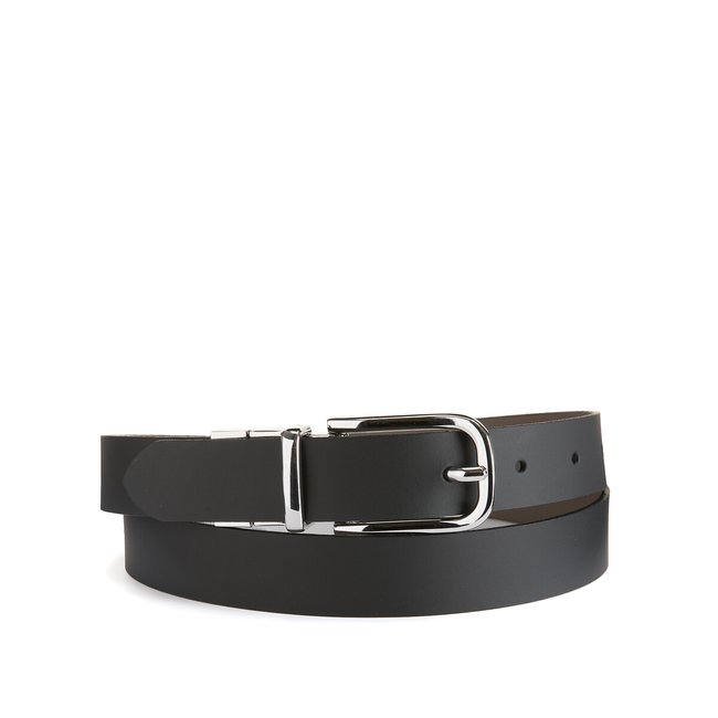 Reversible slim leather belt, black + grey, Levi's | La Redoute