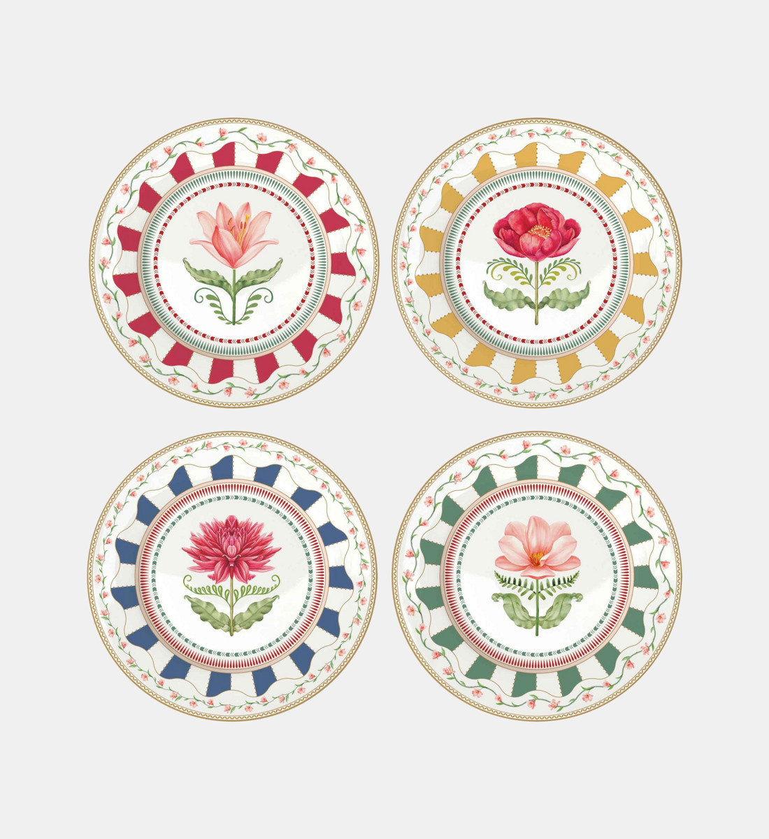 Coffret de 4 assiettes, EASY LIFE
