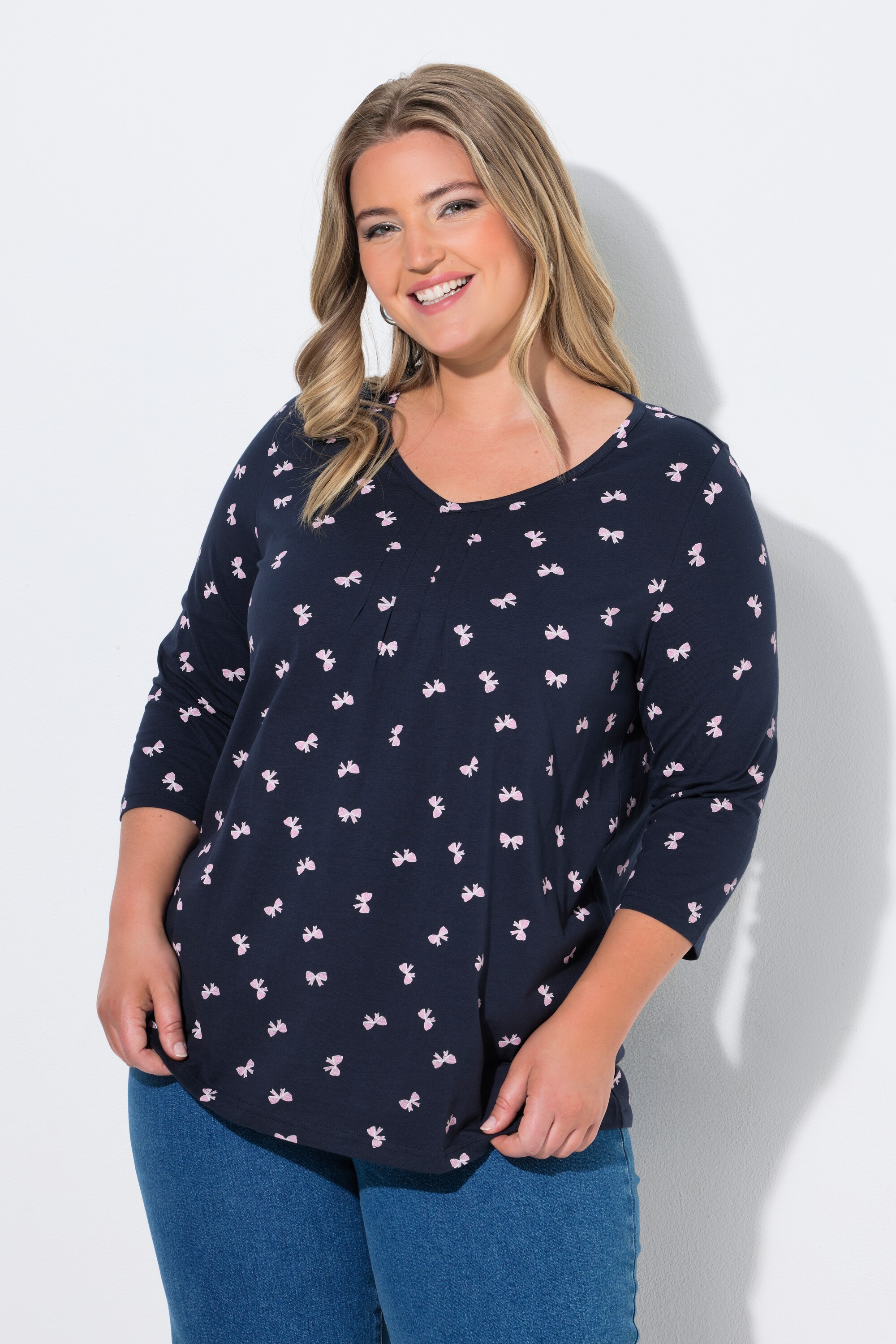 T-shirt avec plis fantaisie, ULLA POPKEN