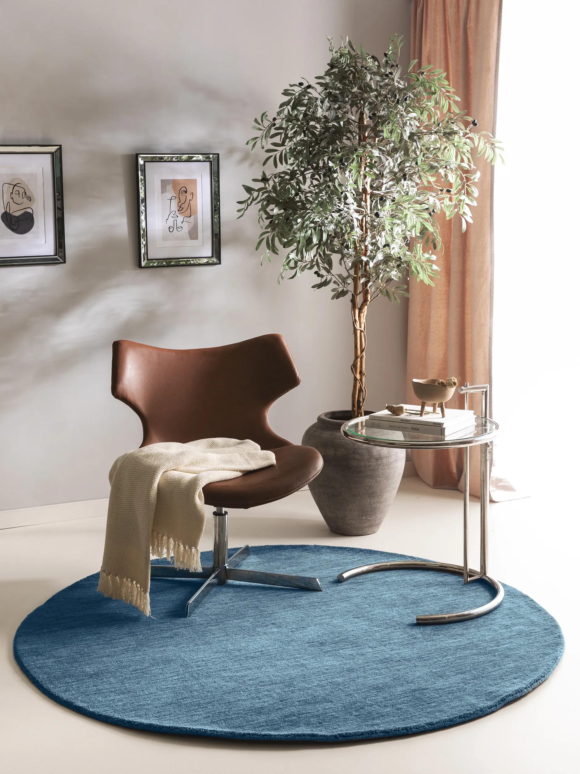 Tapis rond de laine tissé main JAMAL, BENUTA 