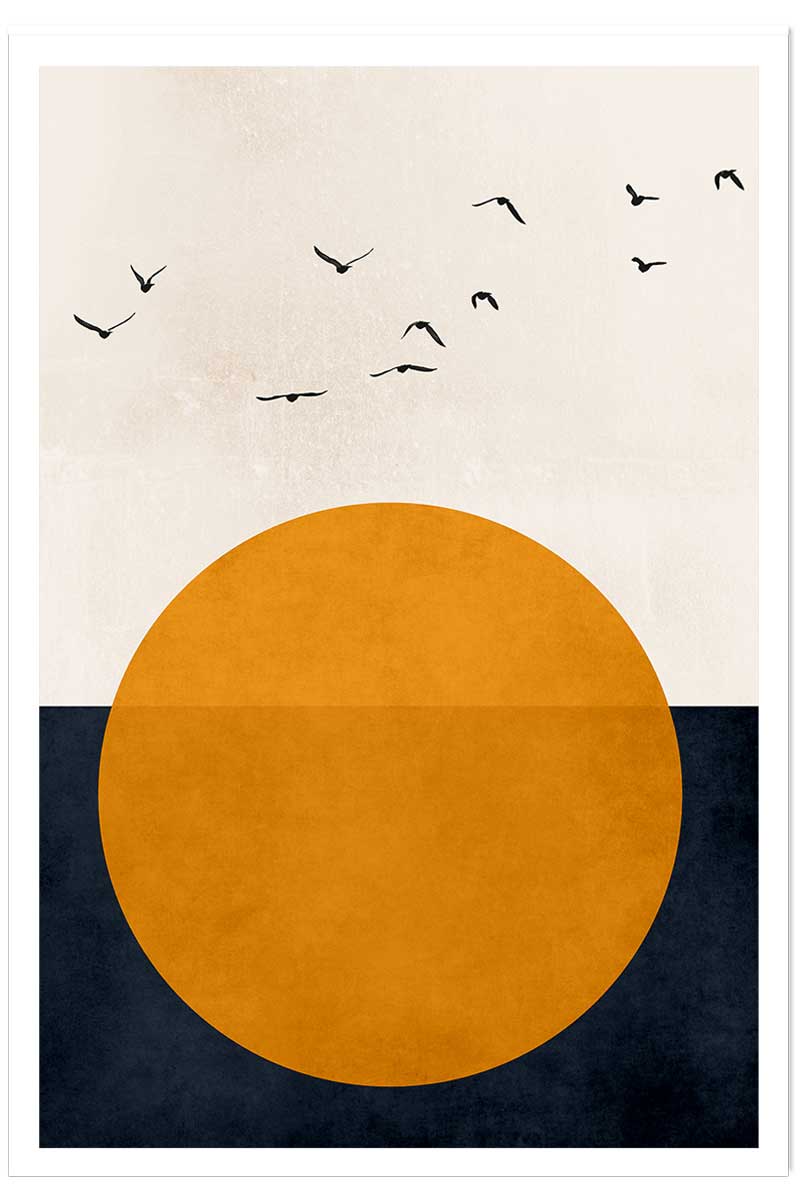 Affiche paysage Soleil couchant, HEXOA
