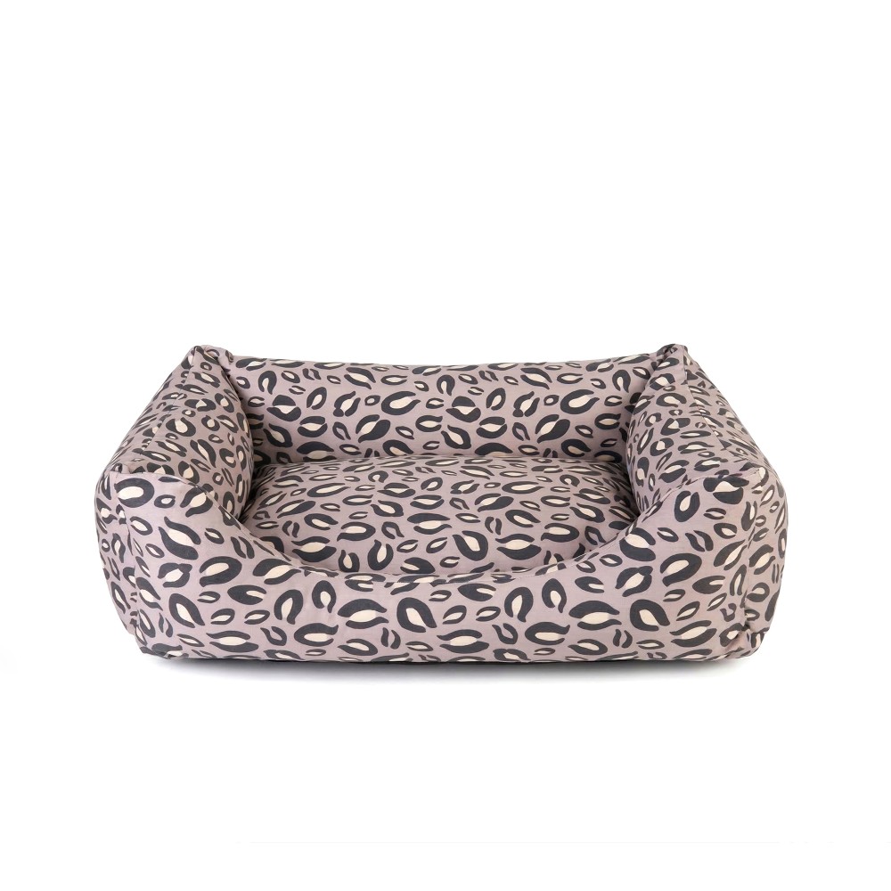 Panier chien orthopédique tissu léopard, MONTAIGNE, BAGANE
