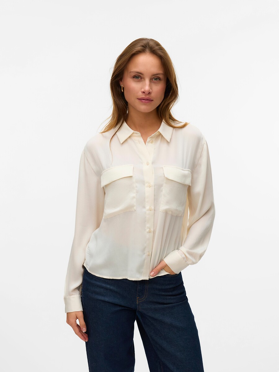 Chemise fluide 2 poches plaquées, VERO MODA