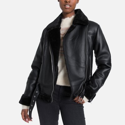 Faux Leather Aviator Jacket ONLY TALL