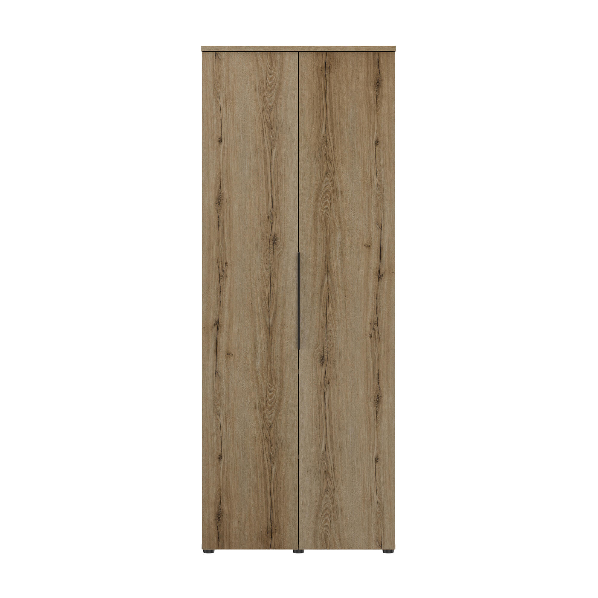Armoire 2 portes avec penderie et étagères, GAMI