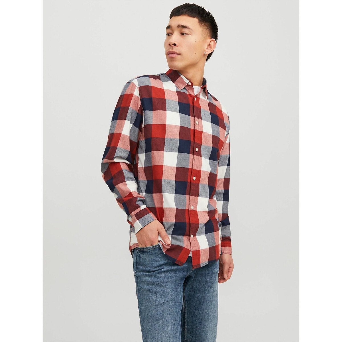 Chemise a carreaux best sale homme rouge et noir