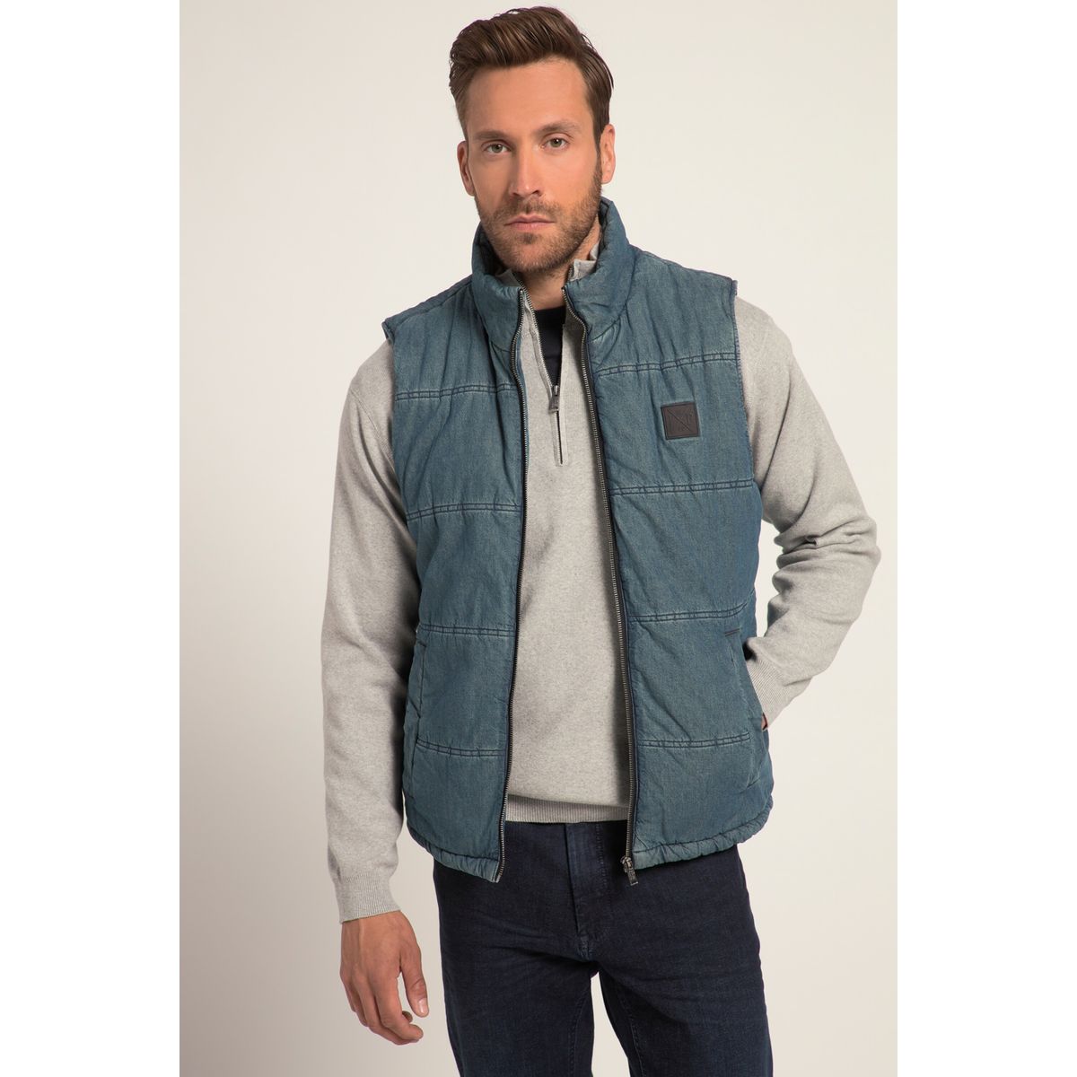 Veste jeans sans manche homme hot sale