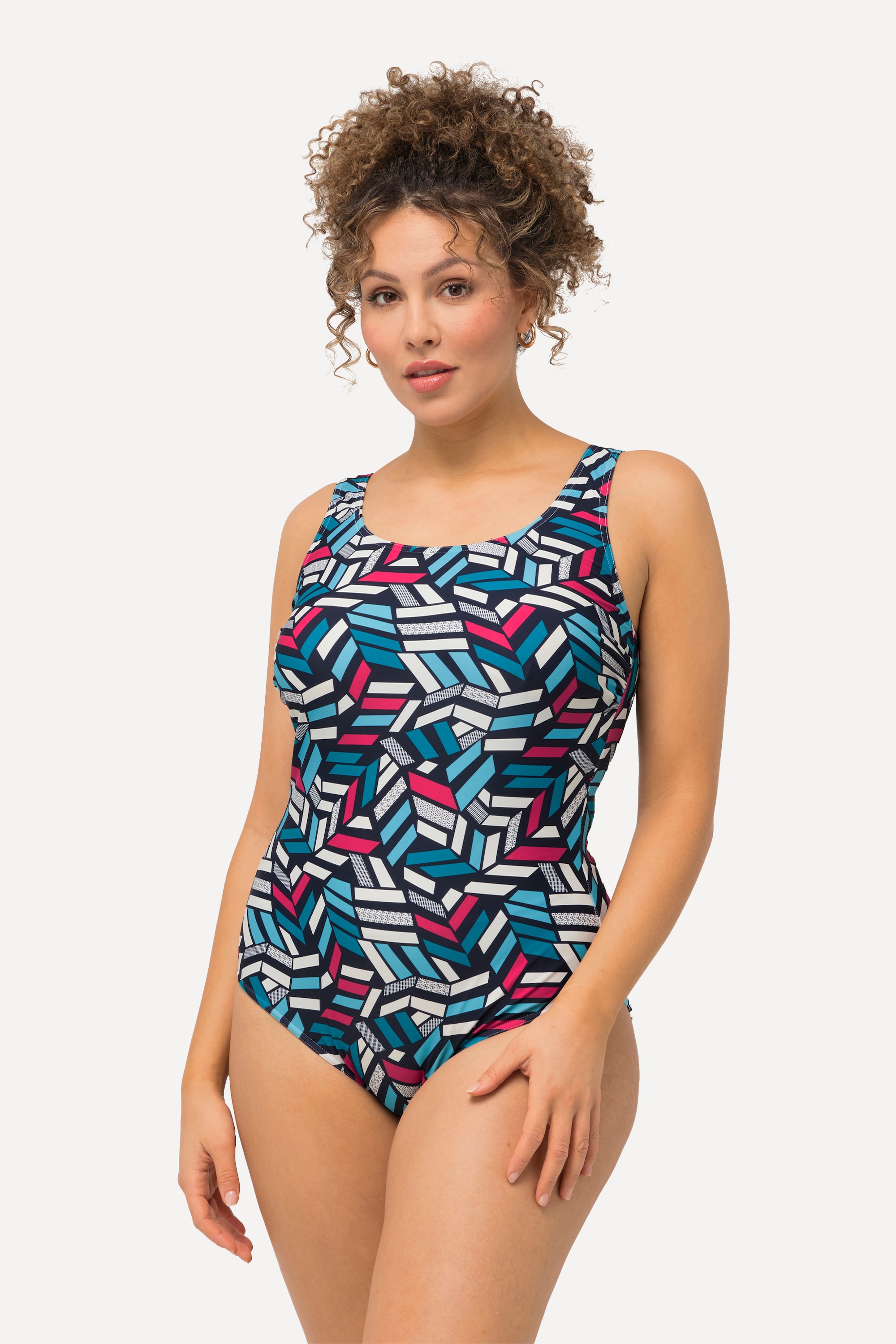 Maillot de bain à décolleté rond et imprimé, ULLA POPKEN