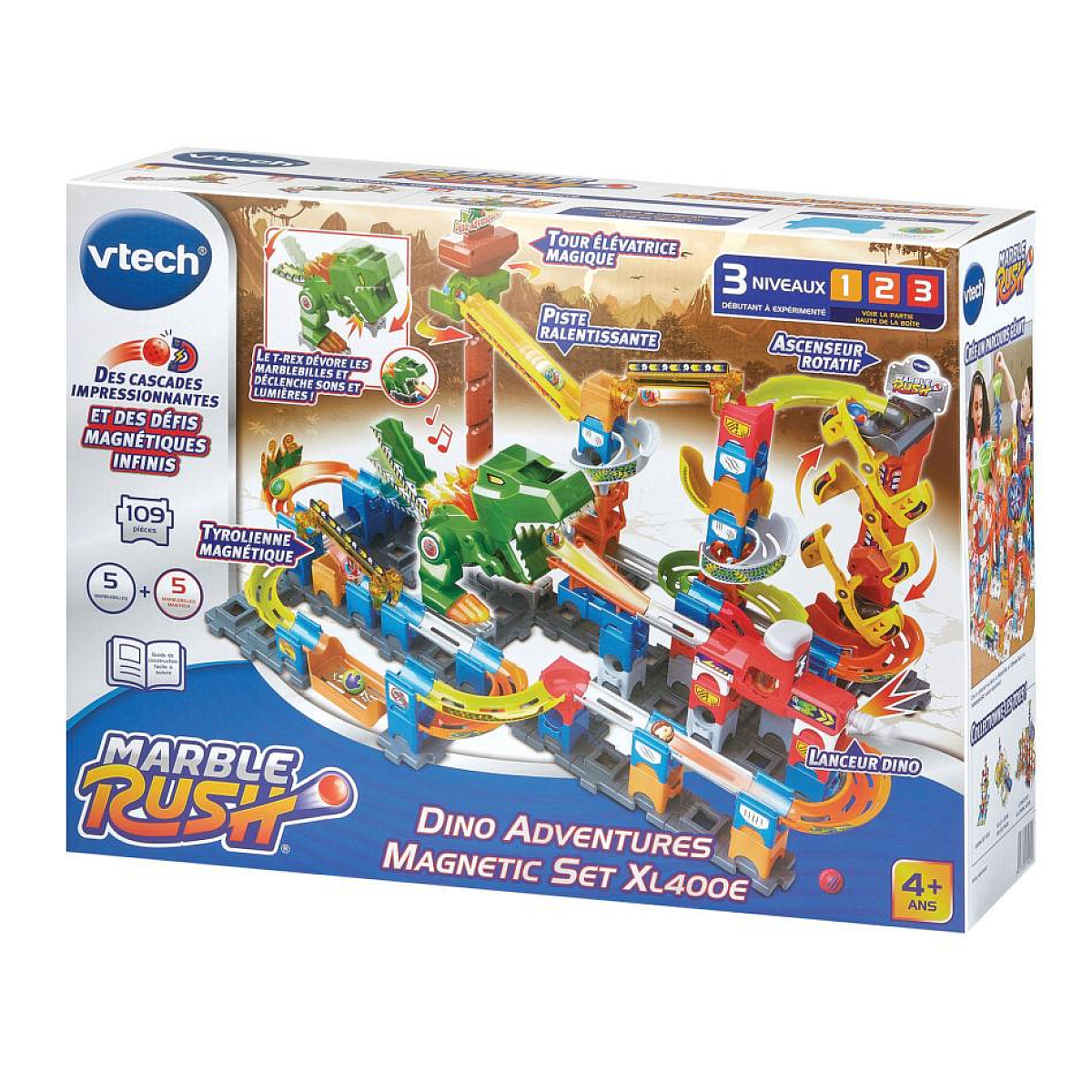 Marble rush - dino adventures magnetic set xl400e, VTECH