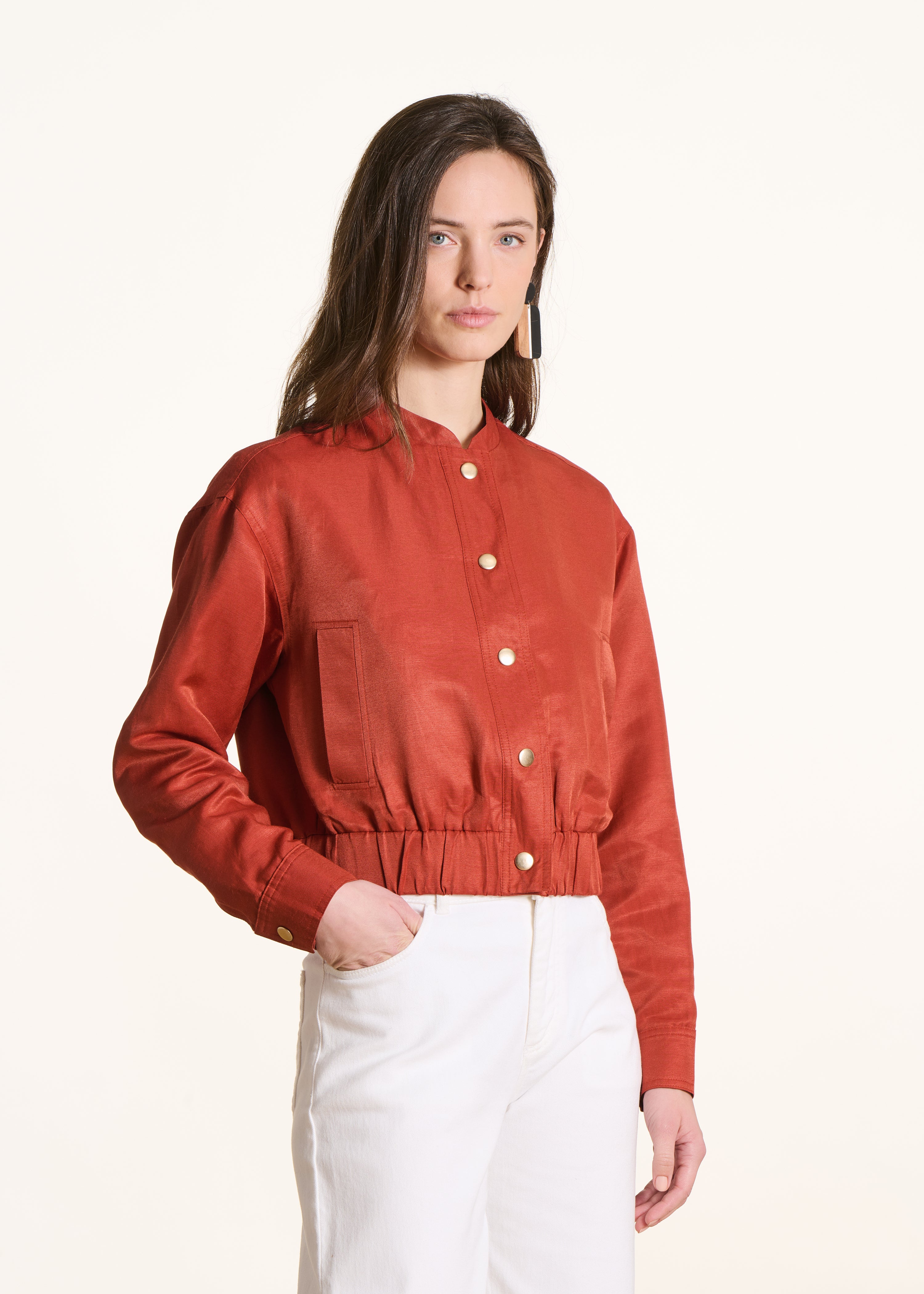 Blouson bomber ample tissu doublé, LA FEE MARABOUTEE