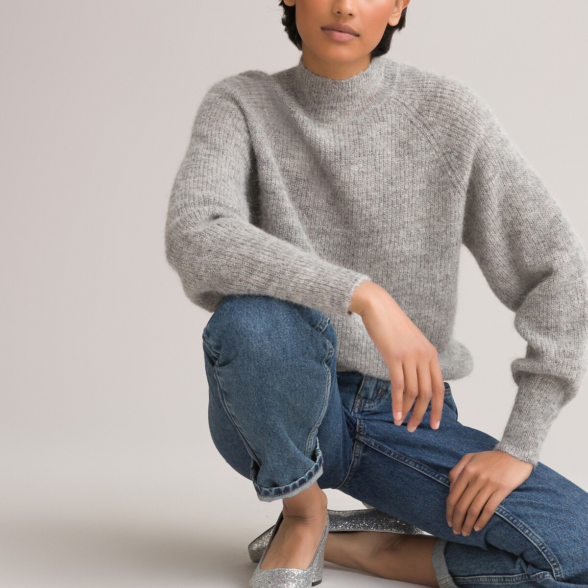 Kleding Dameskleding Sweaters Pullovers Trui met hoge hals in wol en kasjmier 