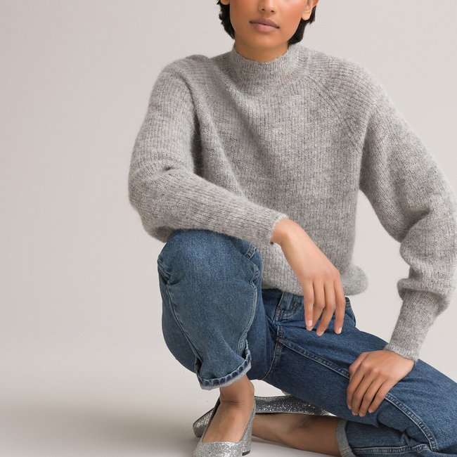 Alpaca Mix Jumper with High Neck - LA REDOUTE COLLECTIONS