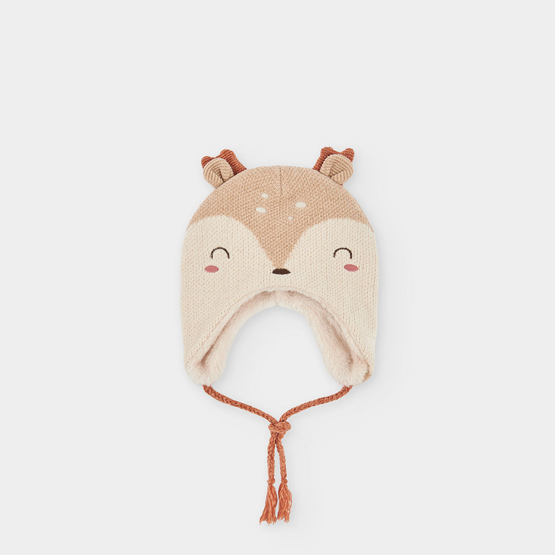 Bonnet bébé avec motif cerf, BOBOLI