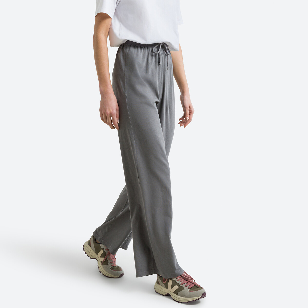organic cotton/linen joggers in loose fit