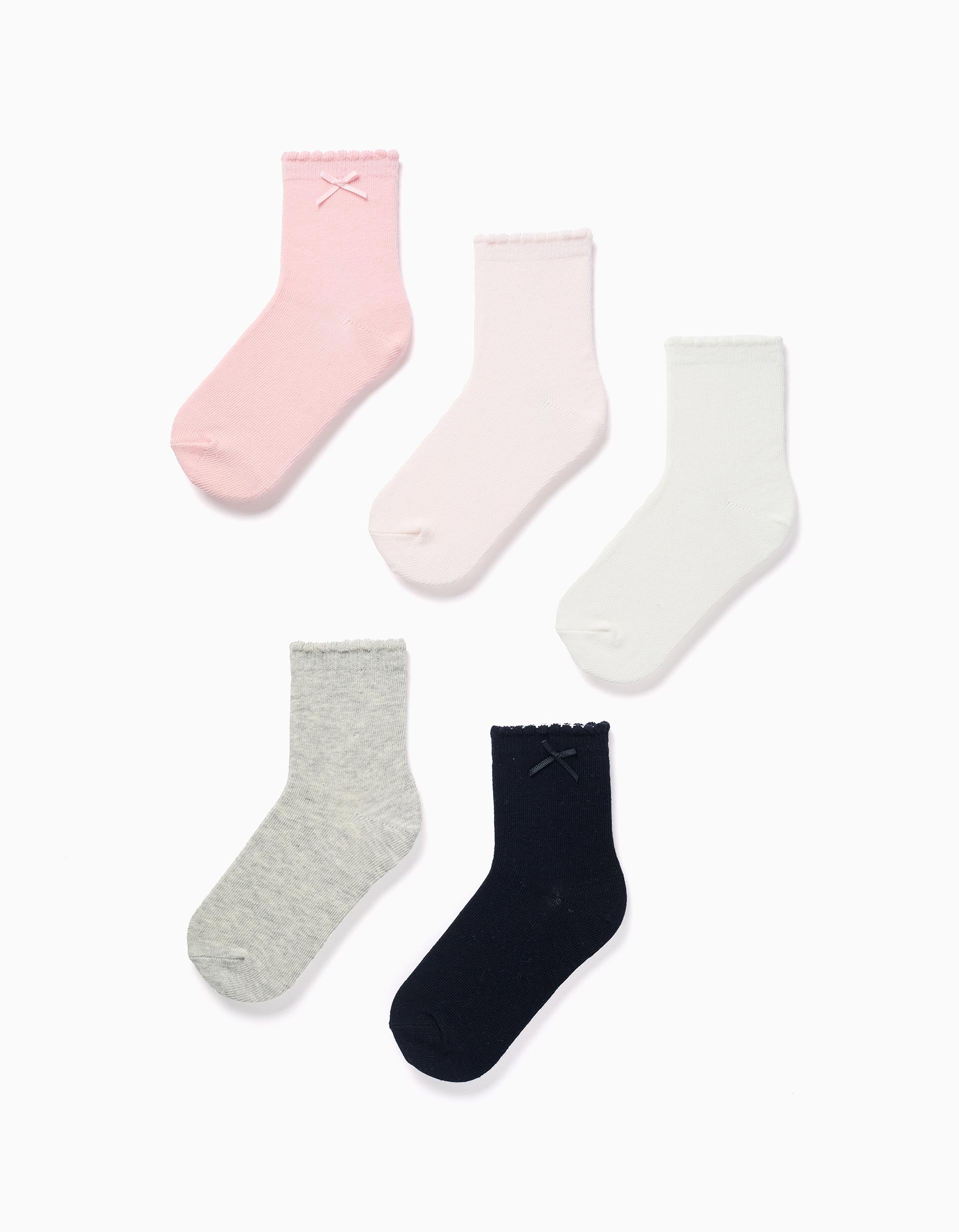 Lot de 5 paires de chaussettes avec tiges ondulées, ZIPPY