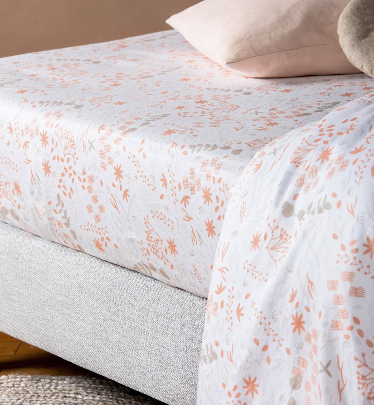 Drap housse Coton Bio 1 personne YUKARI DOUCEUR, KADOLIS