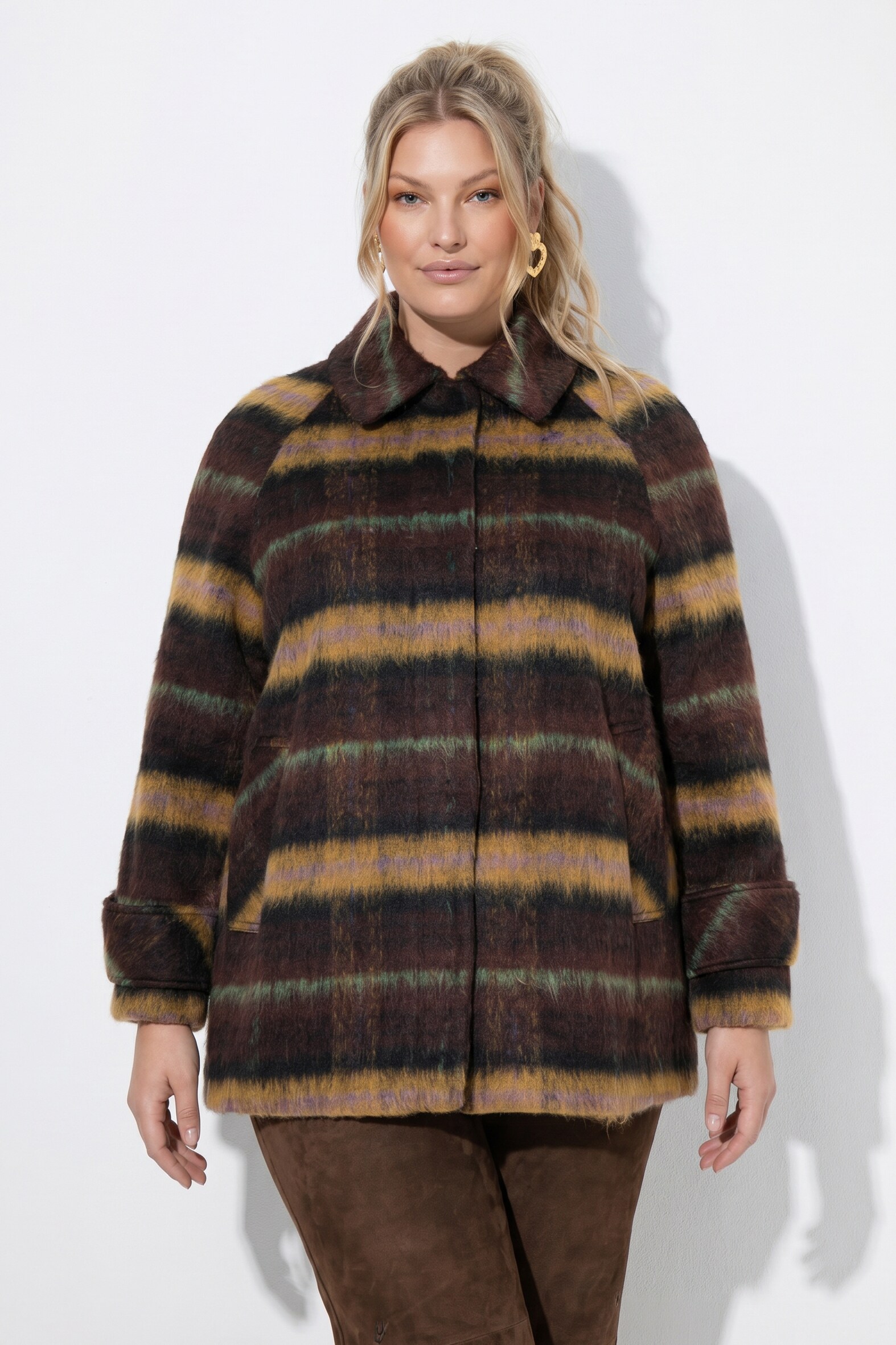 Veste motif à carreaux, coupe évasée, ULLA POPKEN