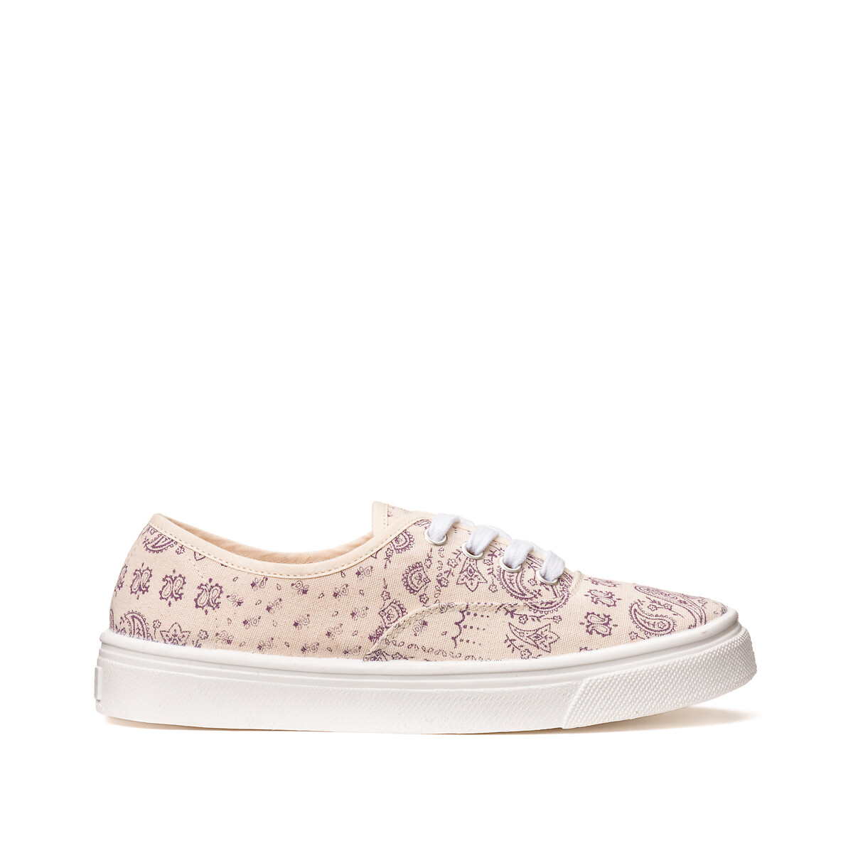 Zapatillas estampadas de cordones crudo La Redoute Collections