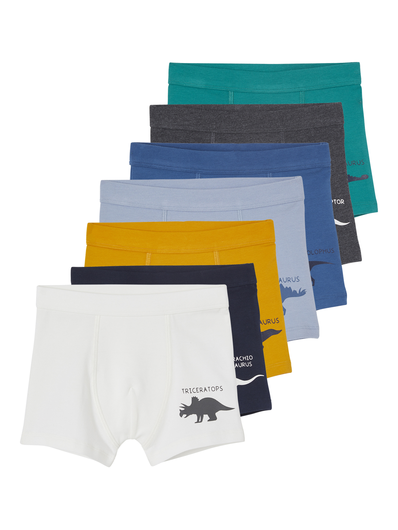 Lot de 7 boxers stretch dinosaures, VERTBAUDET