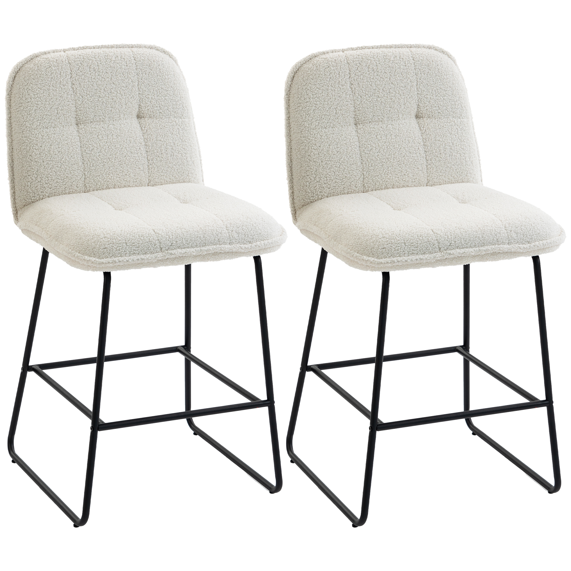 Tabouret de bar Tissu bouclette (100%, HOMCOM
