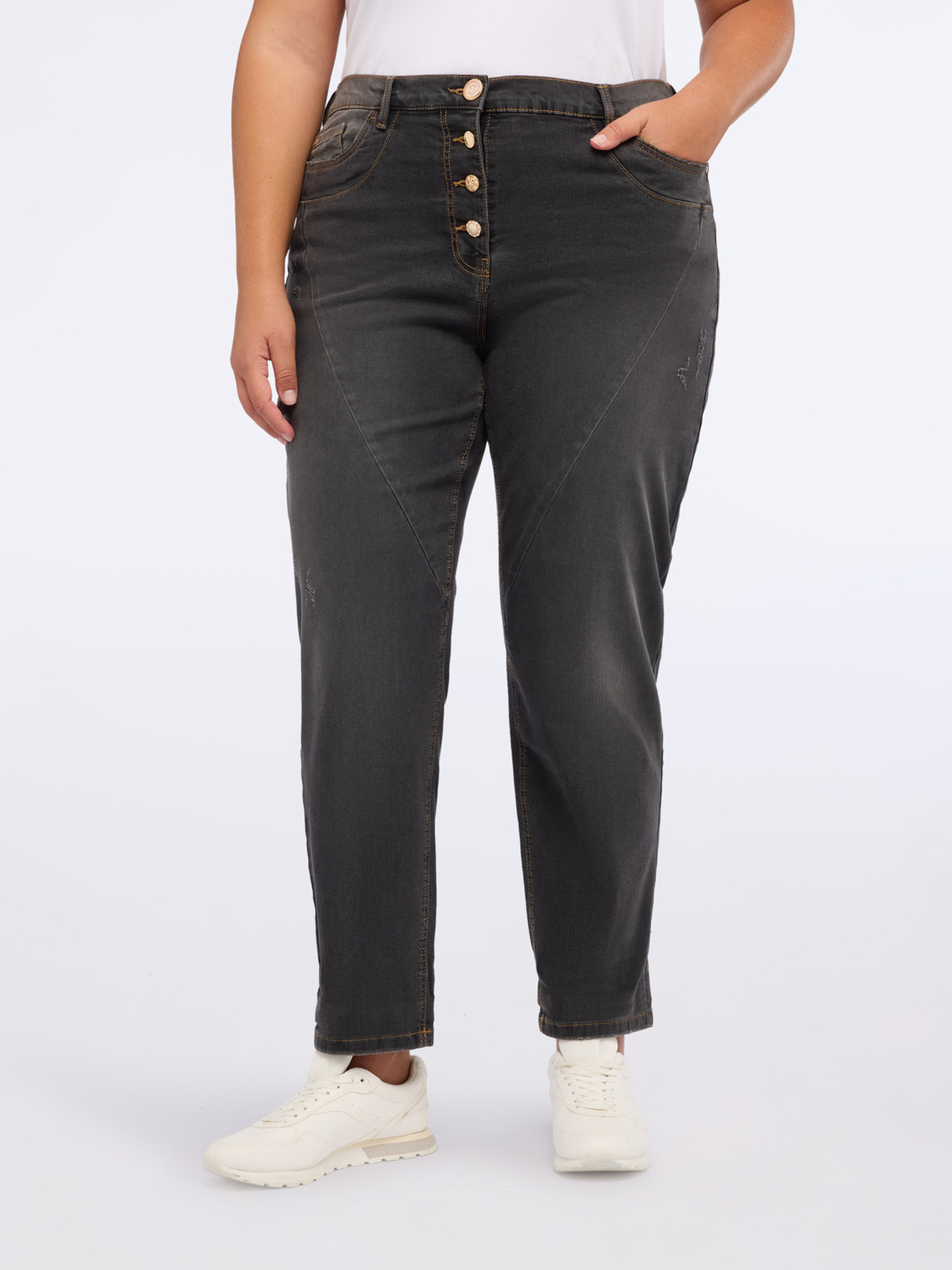 Jean barrel stone washed, FIORELLA RUBINO