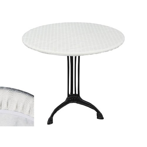 Sous-nappe protège table ronde basic blanc Toilinux