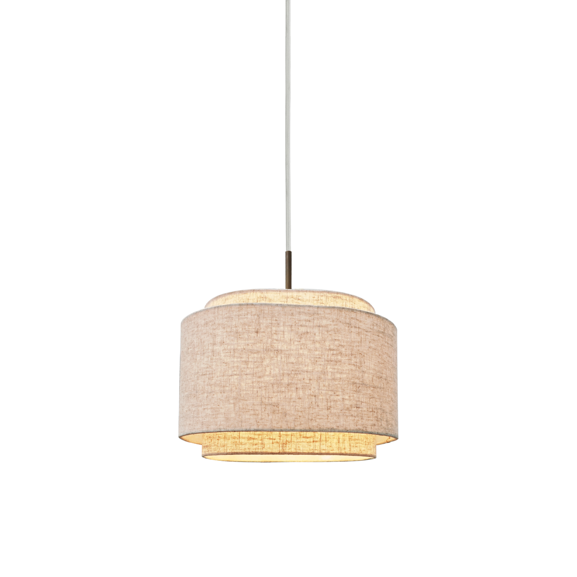 Suspension abat-jour en lin en textile et métal, TAKAI, DESIGN FOR THE PEOPLE