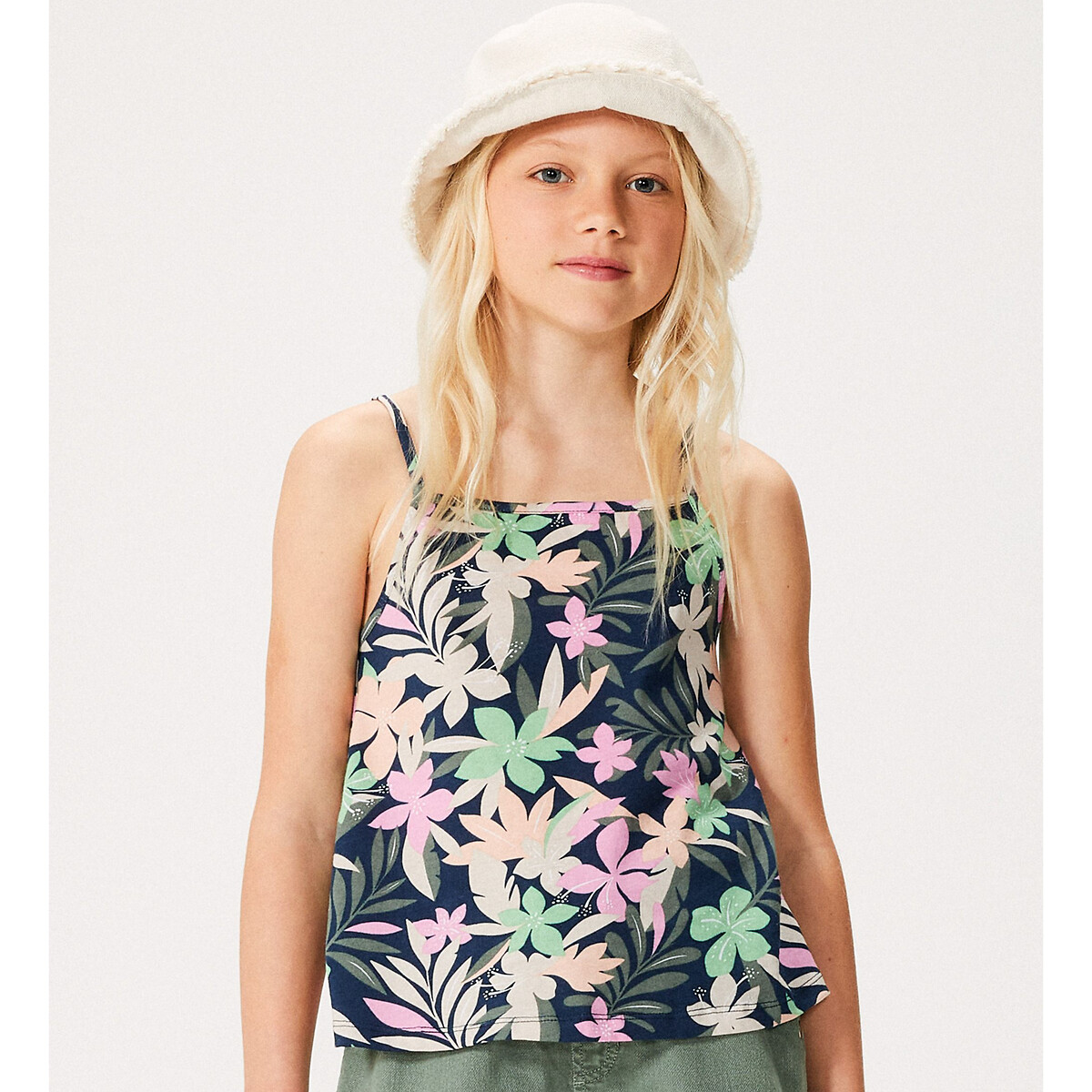 Image of Floral Print Cotton Cami