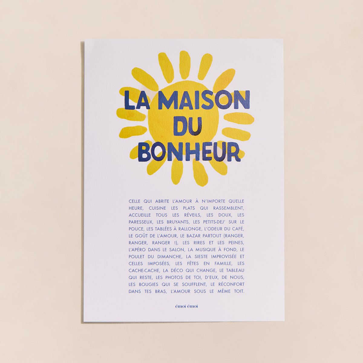 Affiche La maison du bonheur, DÉCLA, EMOI EMOI