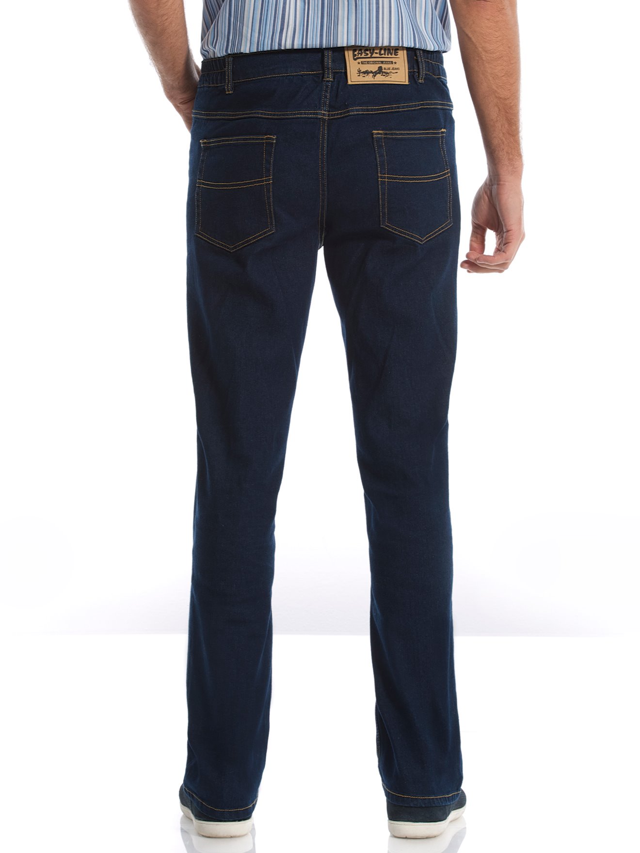Jean Long Femme Taille UK14 - Vert Foncé Teinté - Coton Élastique Coupe Droit