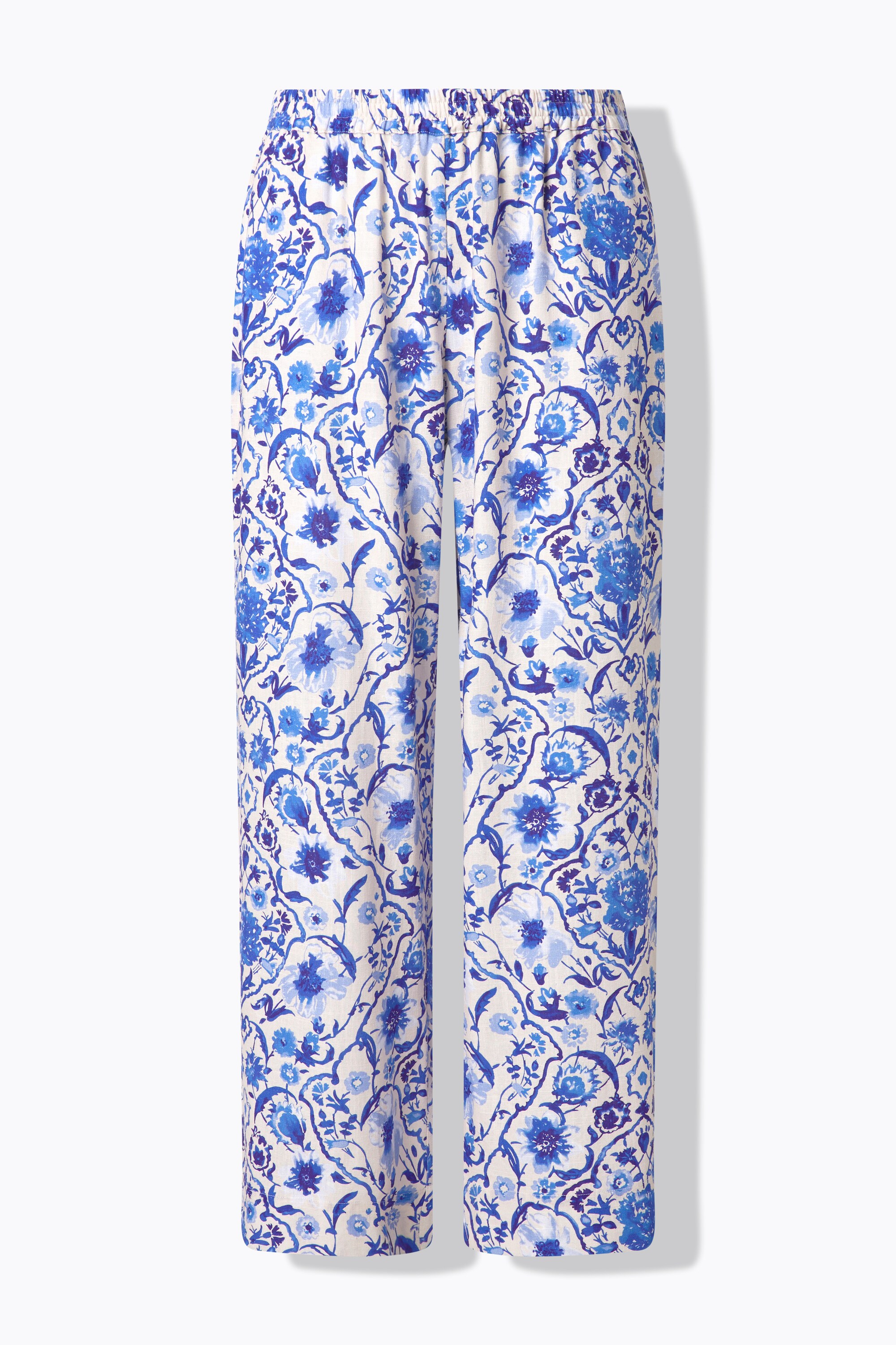 Pantalon palazzo en lin mélangé, jambe large, ULLA POPKEN