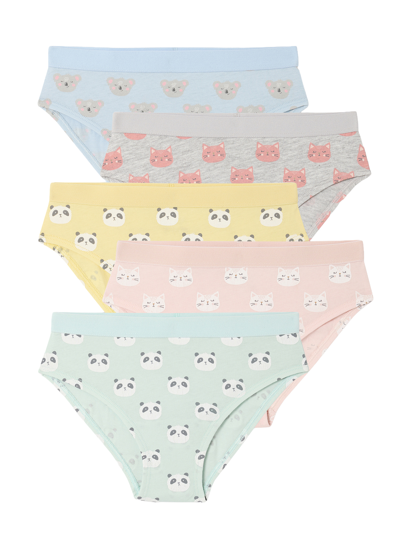 Lot de 5 culottes animaux, VERTBAUDET