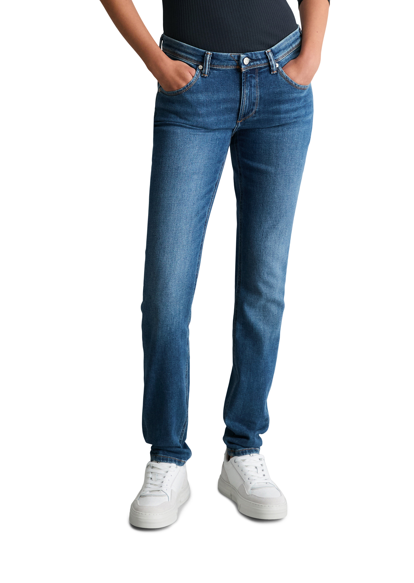 Jeans modèle Alva slim en coton biologique mélangé stretch, MARC O’POLO DENIM