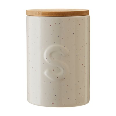 Sugar Canister in Wilder Speckle with Bamboo Lid SO'HOME