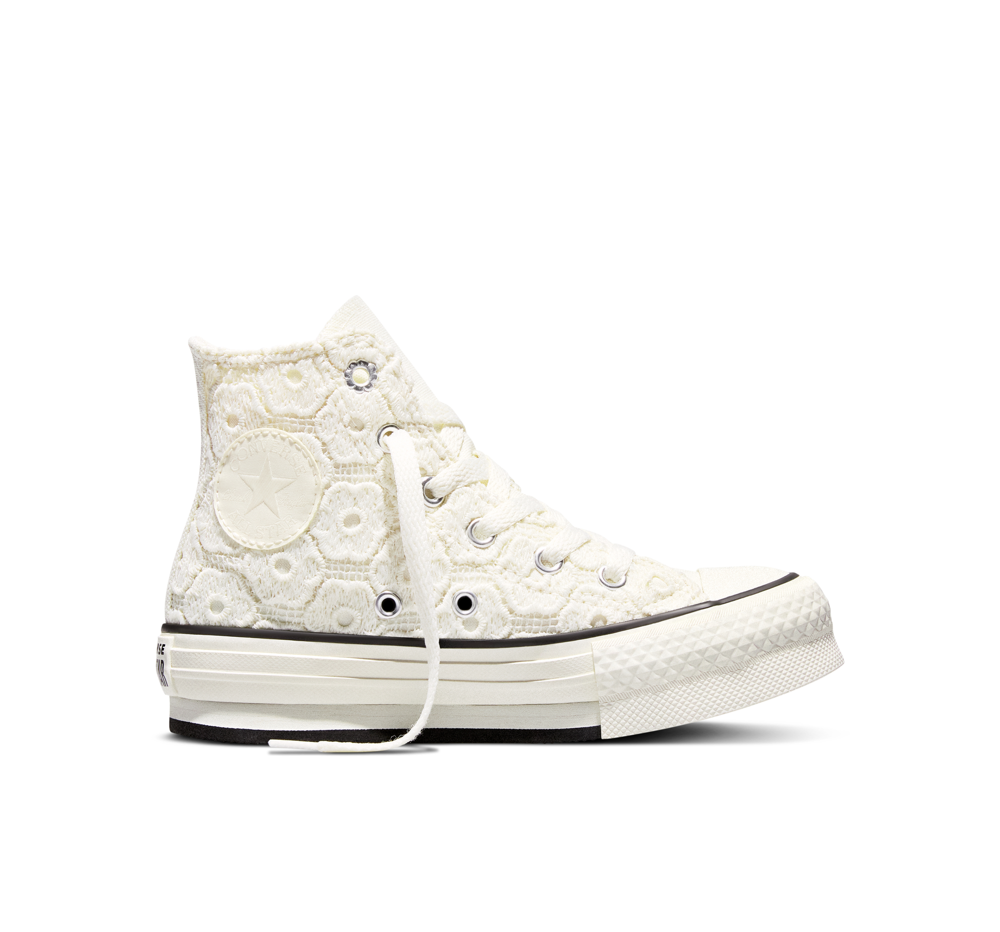 Baskets CHUCK TAYLOR ALL STAR EVA LIFT PLATFORM FLORAL CROCHET, CONVERSE