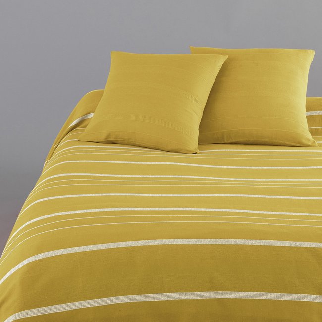 Nedo striped fringed 100% cotton bedspread La Redoute Interieurs | La ...