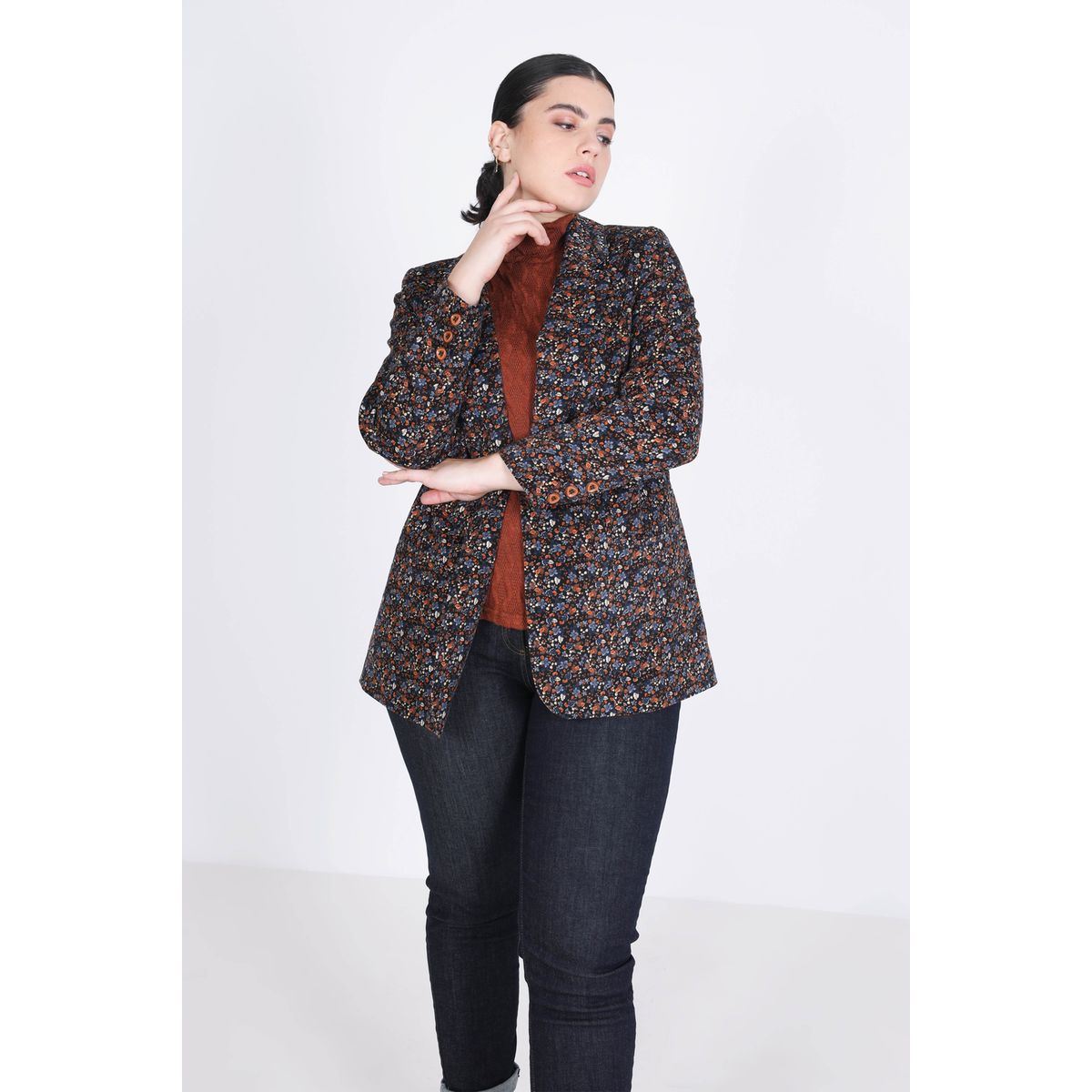 Veste tailleur hot sale jean femme
