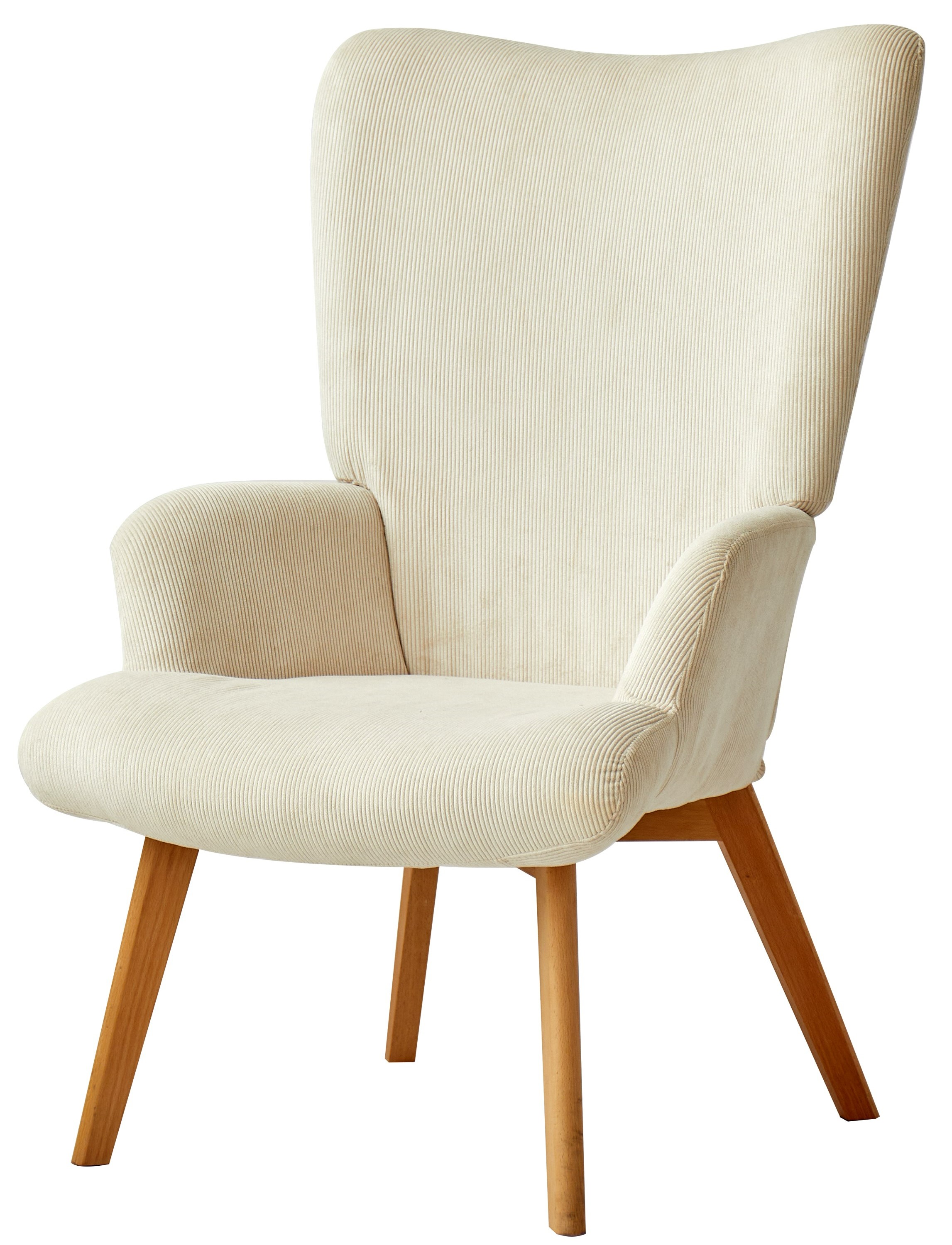Fauteuil de salon en velours côtelé, MALMO, NORDLYS