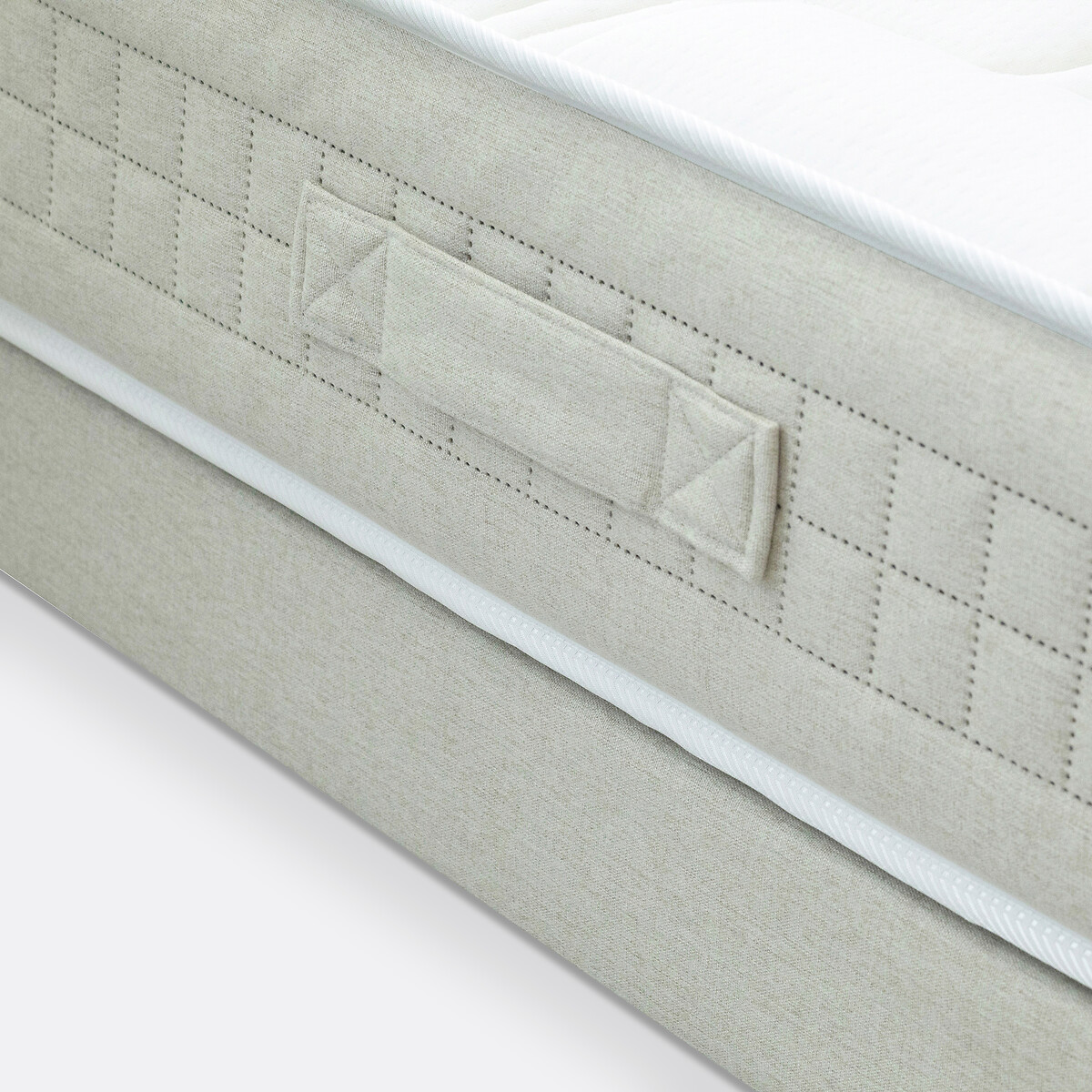 Lit Complet DUÉRMETE ONLINE 135x190 Cm Avec Matelas Pocket Visco Réversible Hiver/Été + Sommier Renforcé Et Pieds Métalliques – Confort Premium !