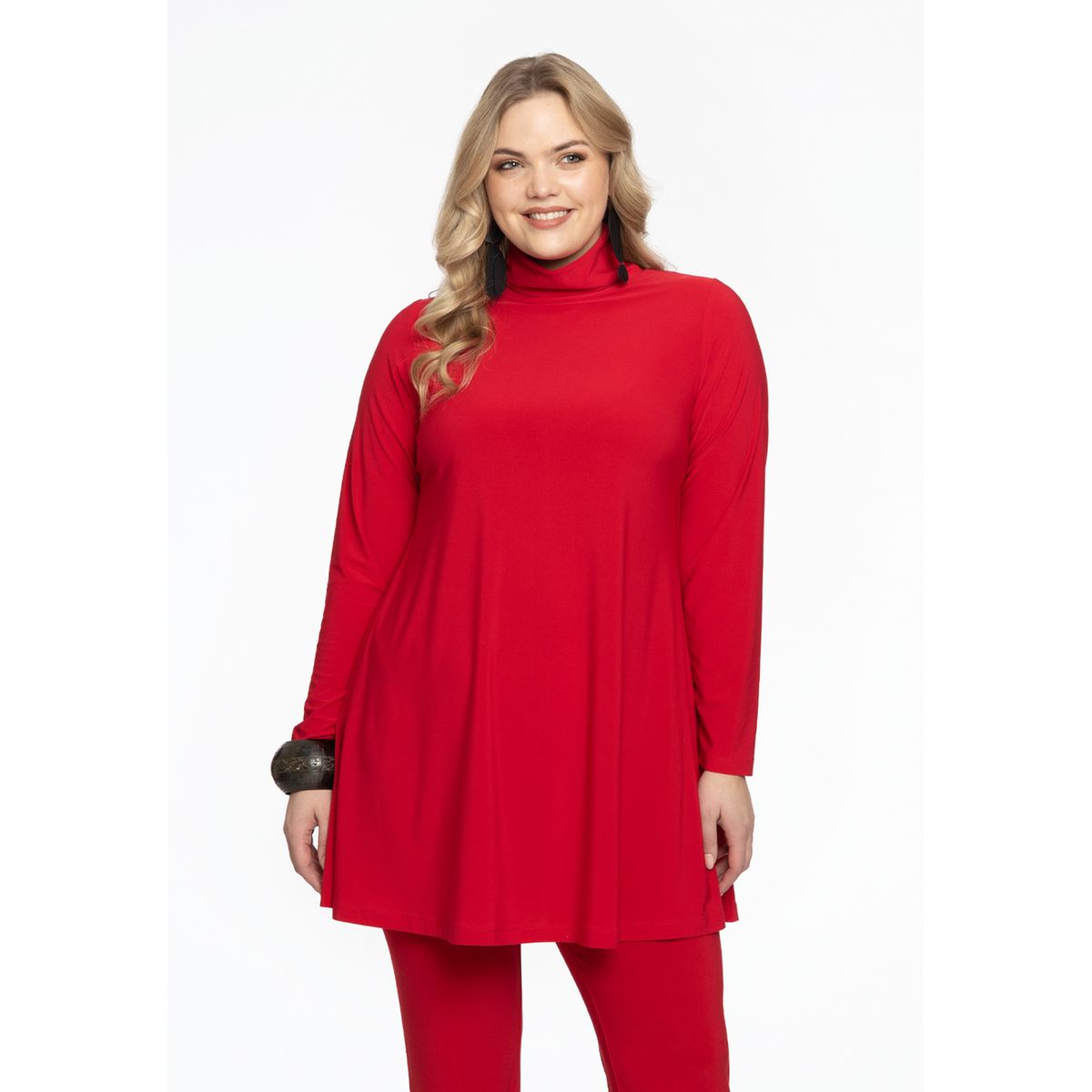 Tunique rouge femme grande taille La Redoute