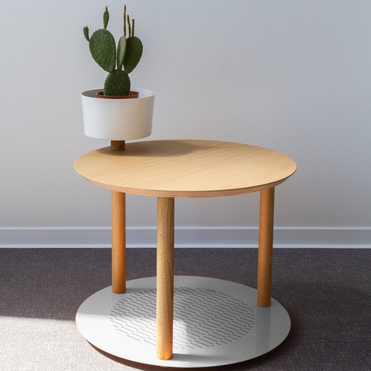 table de chevet by diane - chene & metal