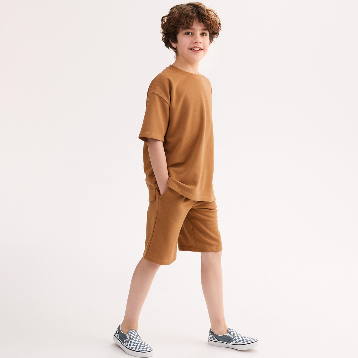 Ensemble 2 pièces, sweat à manches courtes et bermuda, en molleton, LA REDOUTE COLLECTIONS