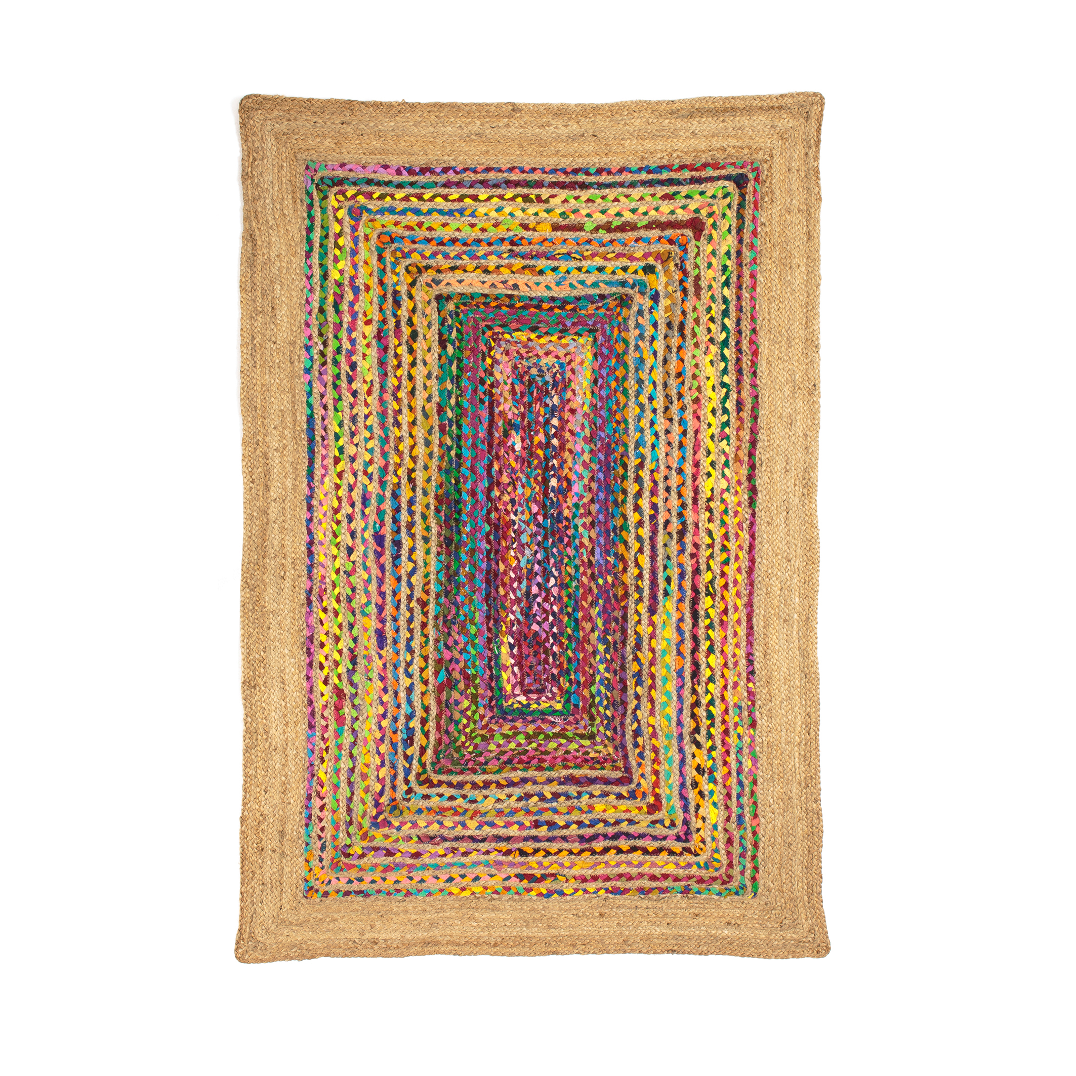 Jaco Rug With Jute And Multicolour, Jute Rugs 8×10