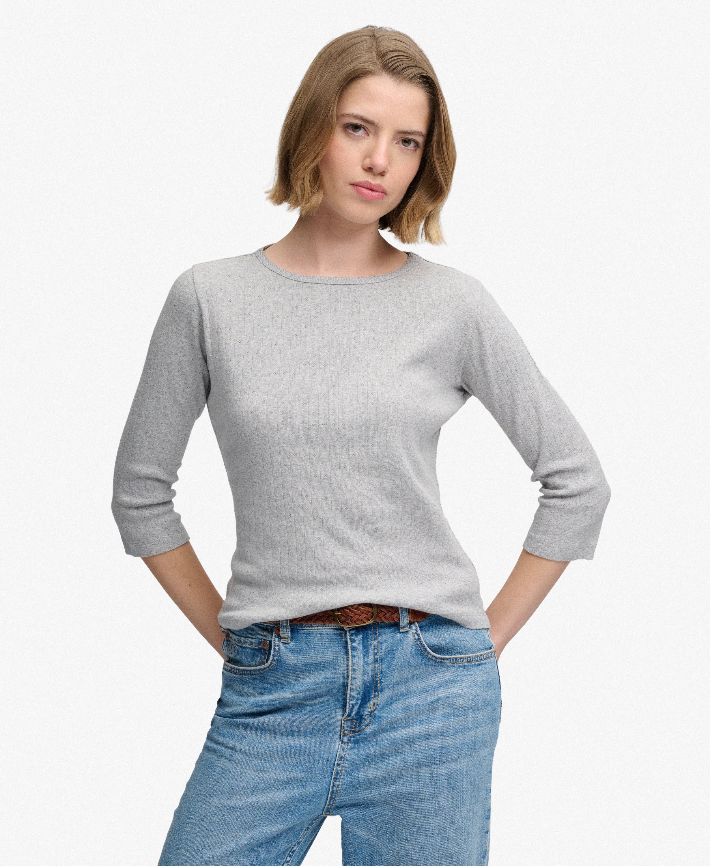 Top Athletic Essentials Pointelle Coupe Décontractée, SUPERDRY